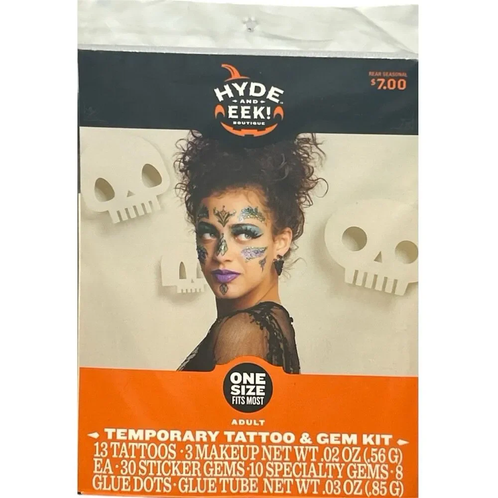 Hyde & EEK~Temporary Tattoo And Gem Kit Halloween Makeup